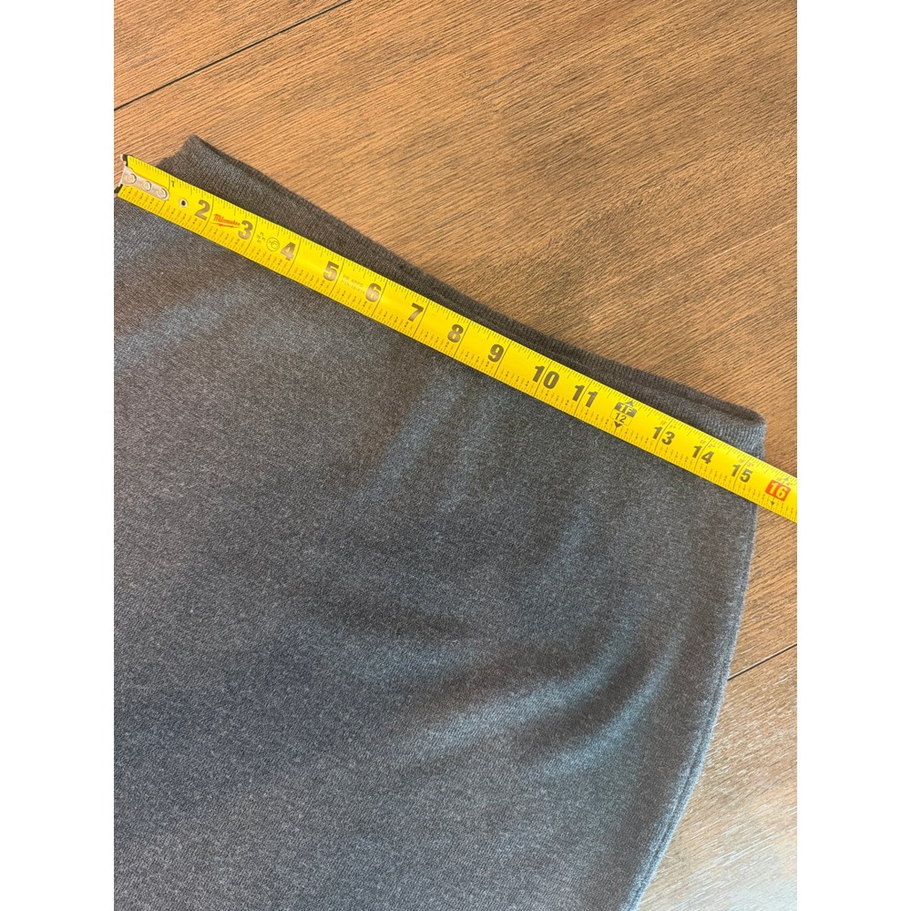 Eileen Fisher Merino Wool Knit Maxi Skirt Charcoal Gray Italian Yarn Size M - Picture 7 of 9